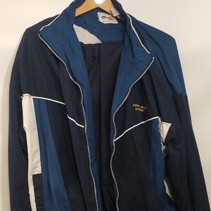 Perry Ellis American Men's Navy and White Weatherproof Track Suit